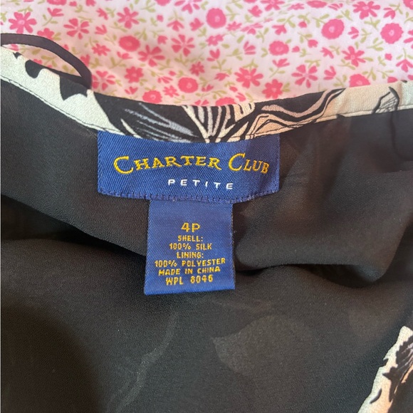 100% Silk Charter Club Vintage Maxi Skirt - Picture 5 of 5